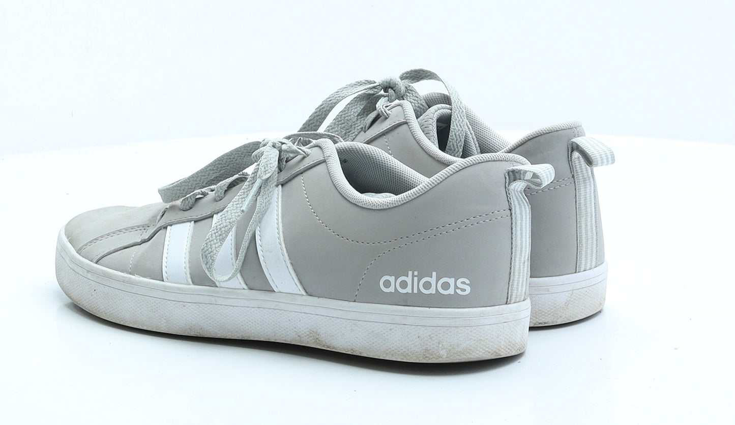 adidas Mens Grey Striped Faux Suede Trainer UK 7 EUR 40