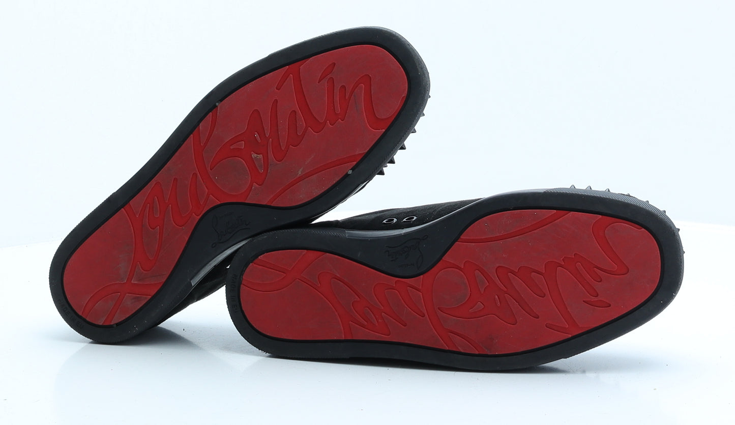 Christian Louboutin Mens Black Suede Trainer UK 8 EUR 41
