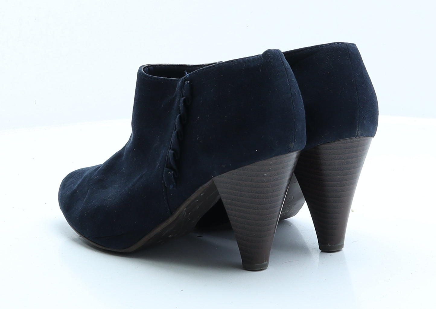 Preworn Womens Blue Faux Suede Bootie Boot UK 5 EUR 38