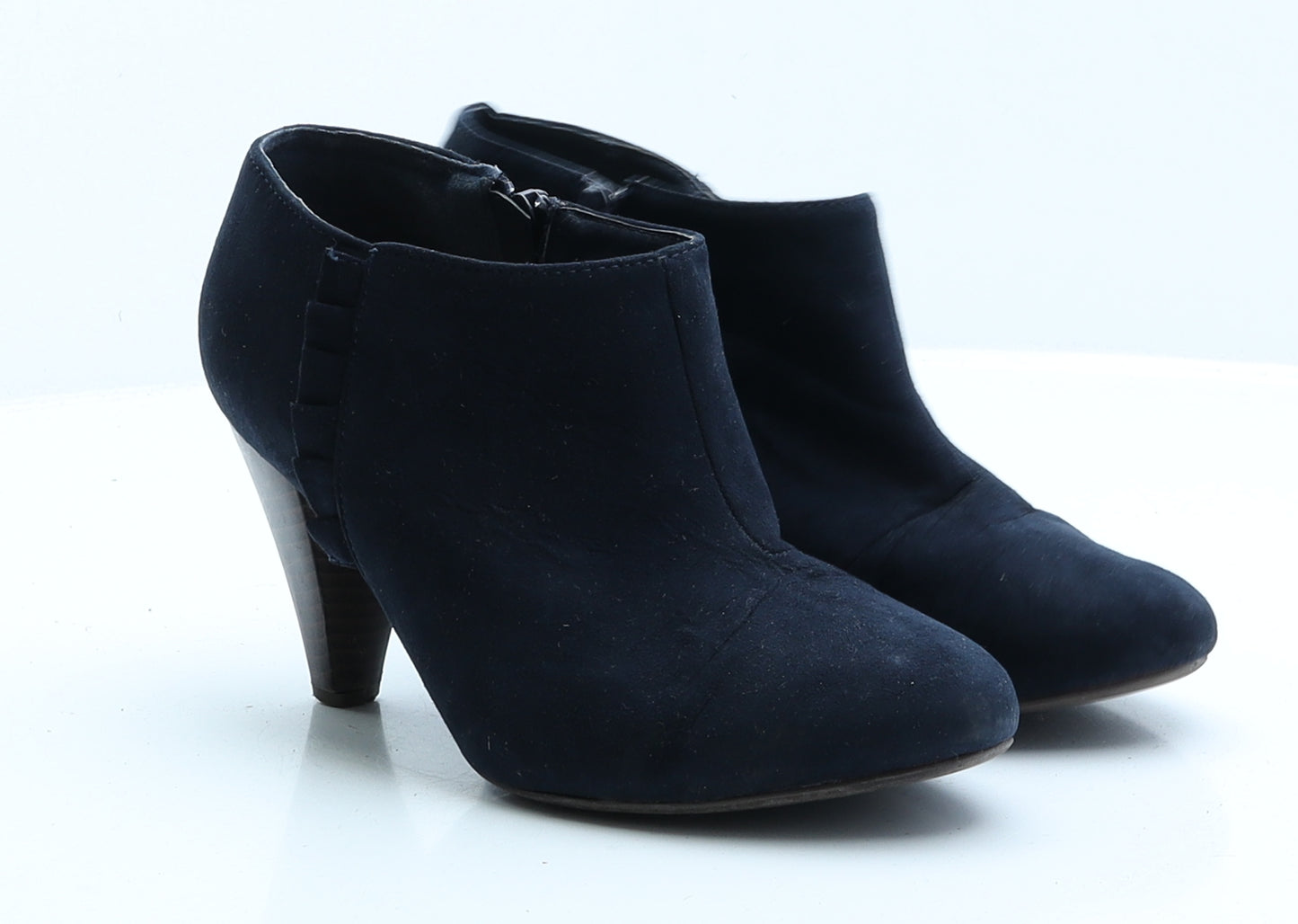 Preworn Womens Blue Faux Suede Bootie Boot UK 5 EUR 38