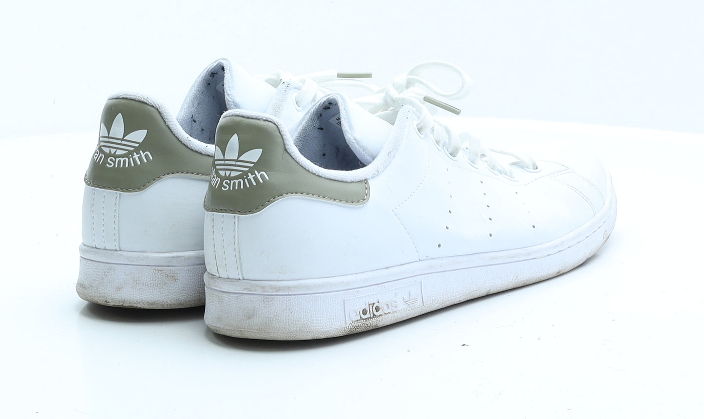 adidas Mens White Faux Leather Trainer UK 10 EUR 44