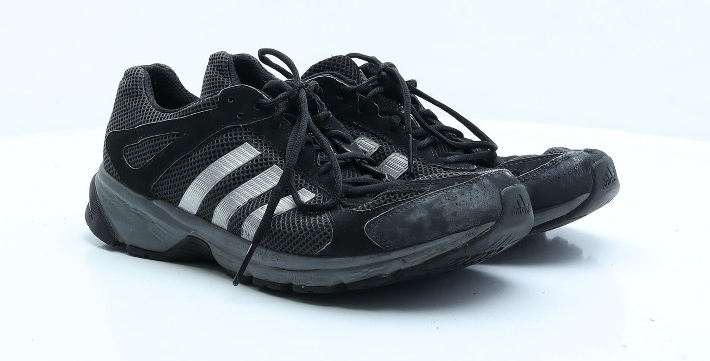 adidas Mens Black Striped Polyester Trainer UK 12 EUR 47