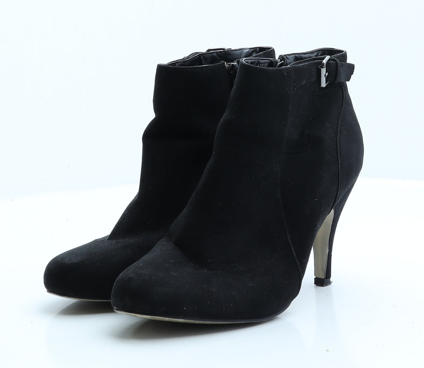 Fiore Womens Black Faux Suede Bootie Boot UK 6 EUR 39