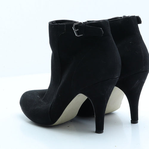 Fiore Womens Black Faux Suede Bootie Boot UK 6 EUR 39