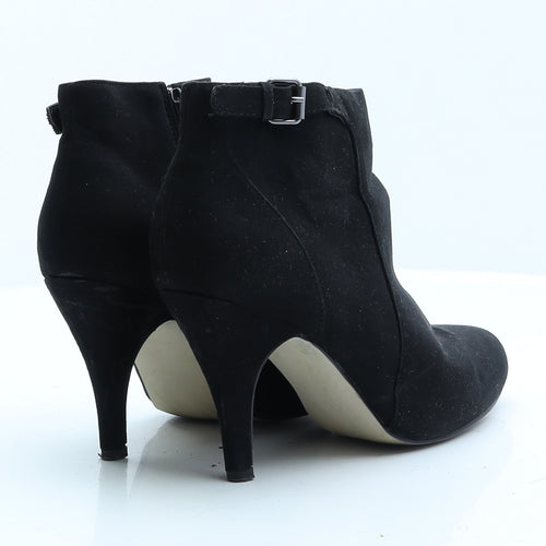 Fiore Womens Black Faux Suede Bootie Boot UK 6 EUR 39
