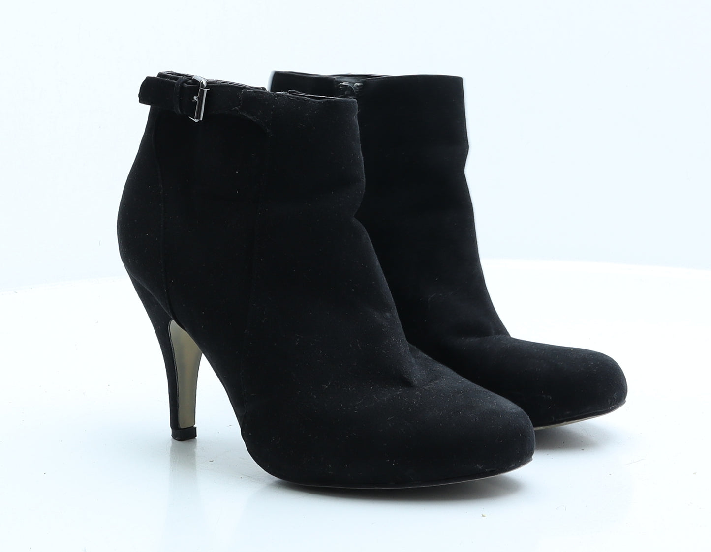 Fiore Womens Black Faux Suede Bootie Boot UK 6 EUR 39