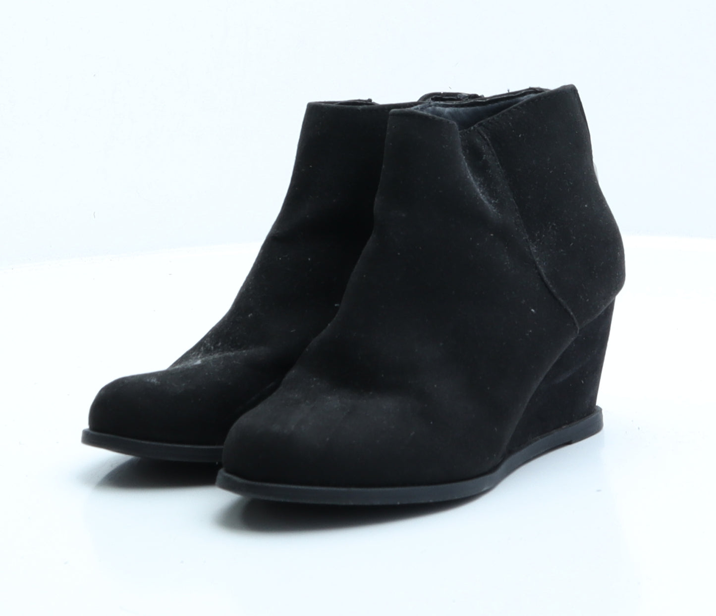 New Look Womens Black Faux Suede Platform Boot UK 2 EUR 35