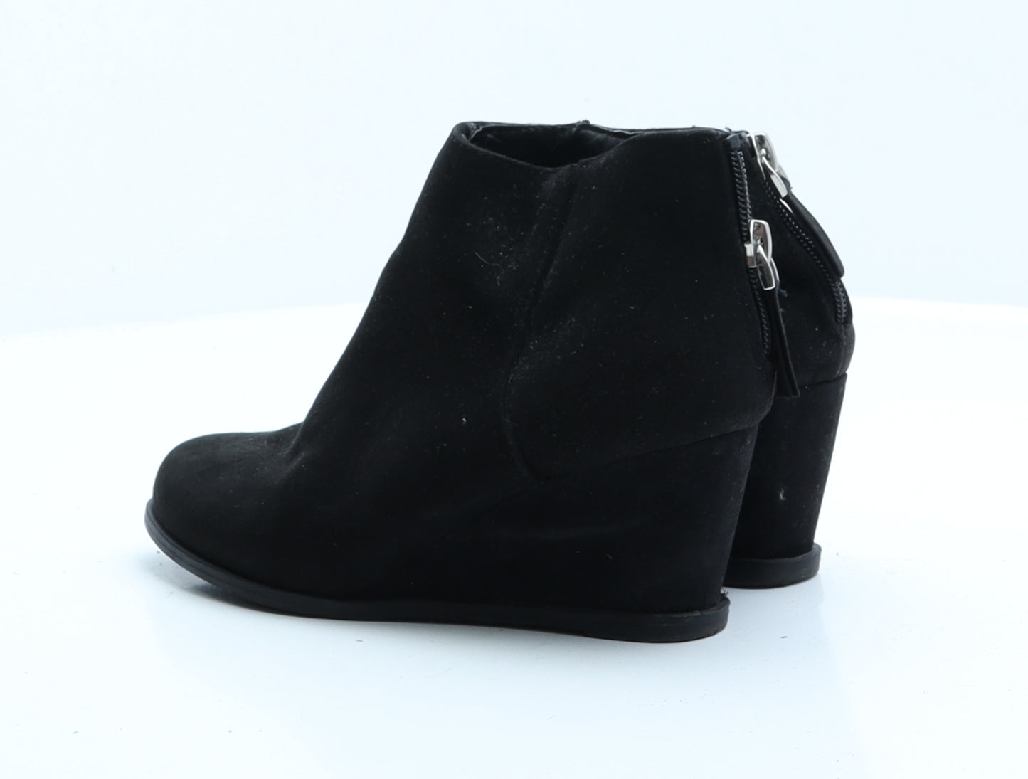 New Look Womens Black Faux Suede Platform Boot UK 2 EUR 35