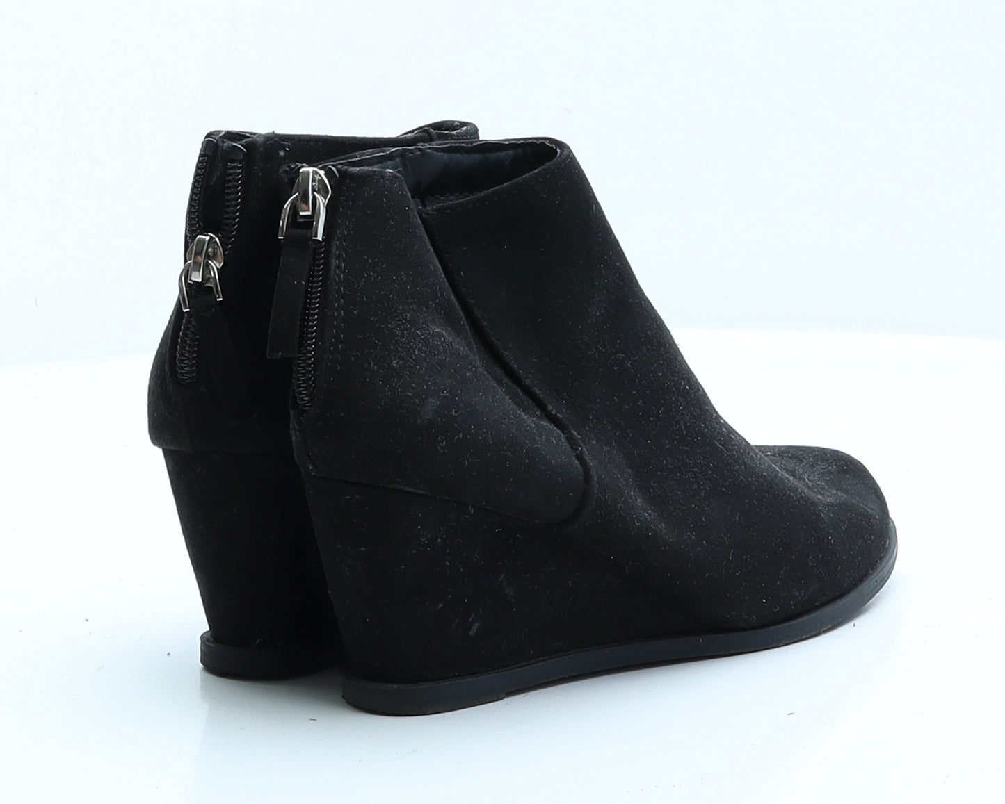 New Look Womens Black Faux Suede Platform Boot UK 2 EUR 35