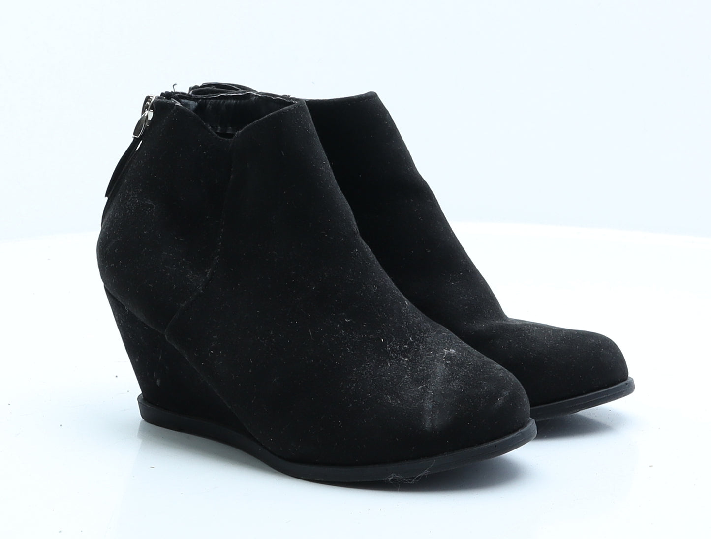 New Look Womens Black Faux Suede Platform Boot UK 2 EUR 35