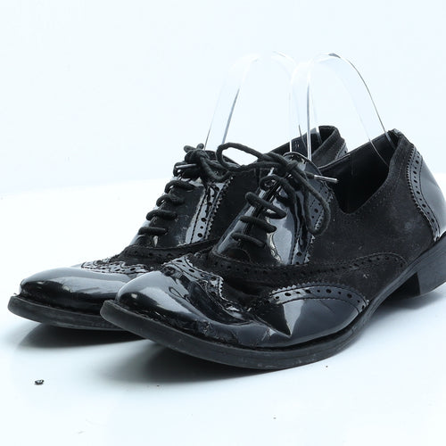 Preworn Mens Black Patent Leather Oxford Casual UK 9 EUR 42