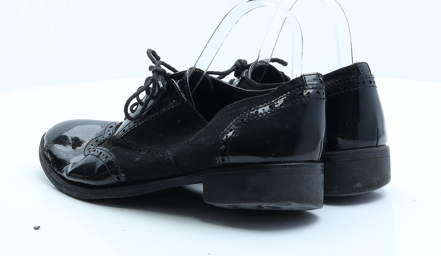 Preworn Mens Black Patent Leather Oxford Casual UK 9 EUR 42