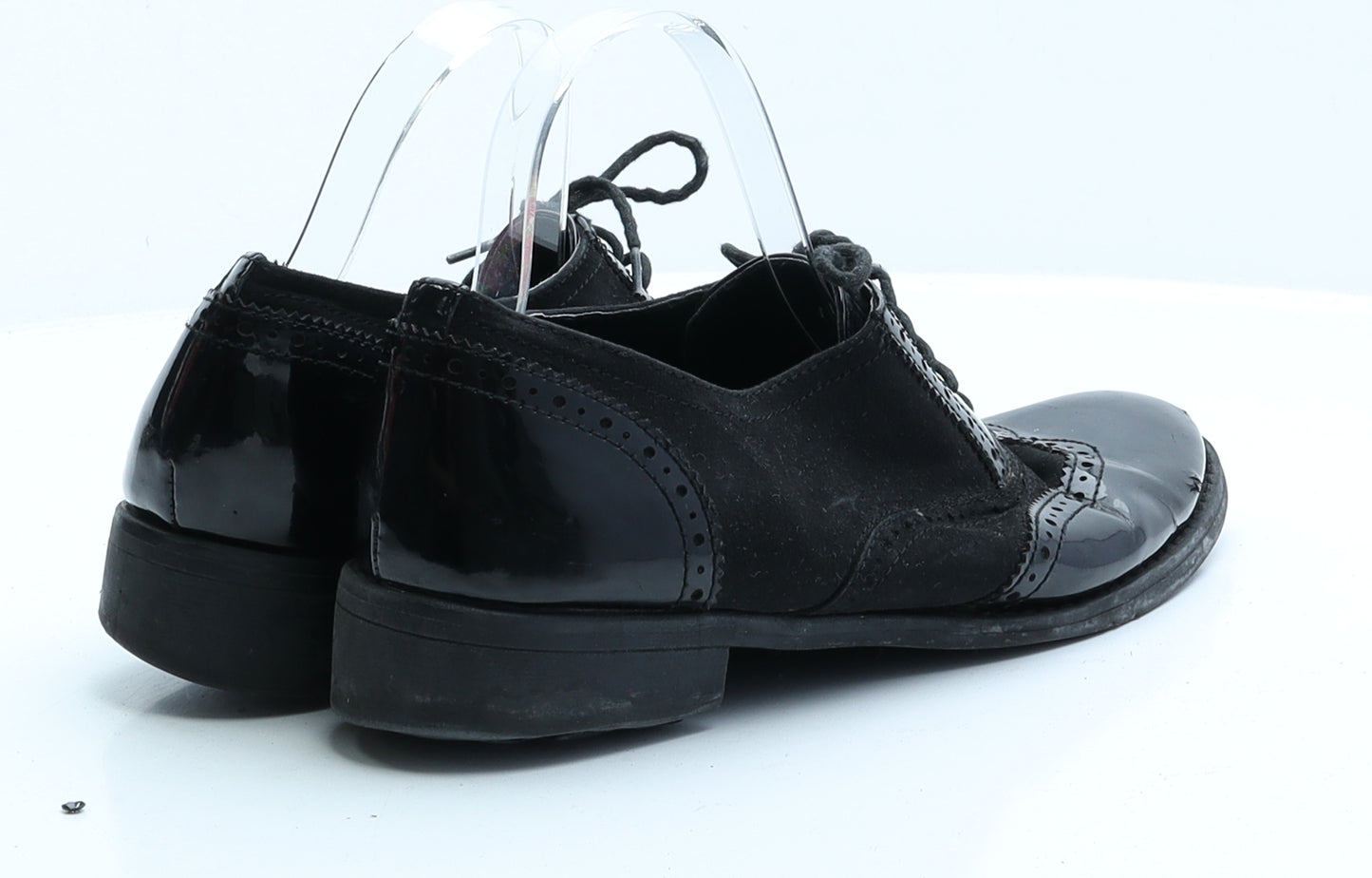 Preworn Mens Black Patent Leather Oxford Casual UK 9 EUR 42