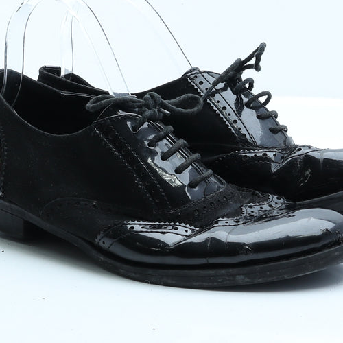 Preworn Mens Black Patent Leather Oxford Casual UK 9 EUR 42