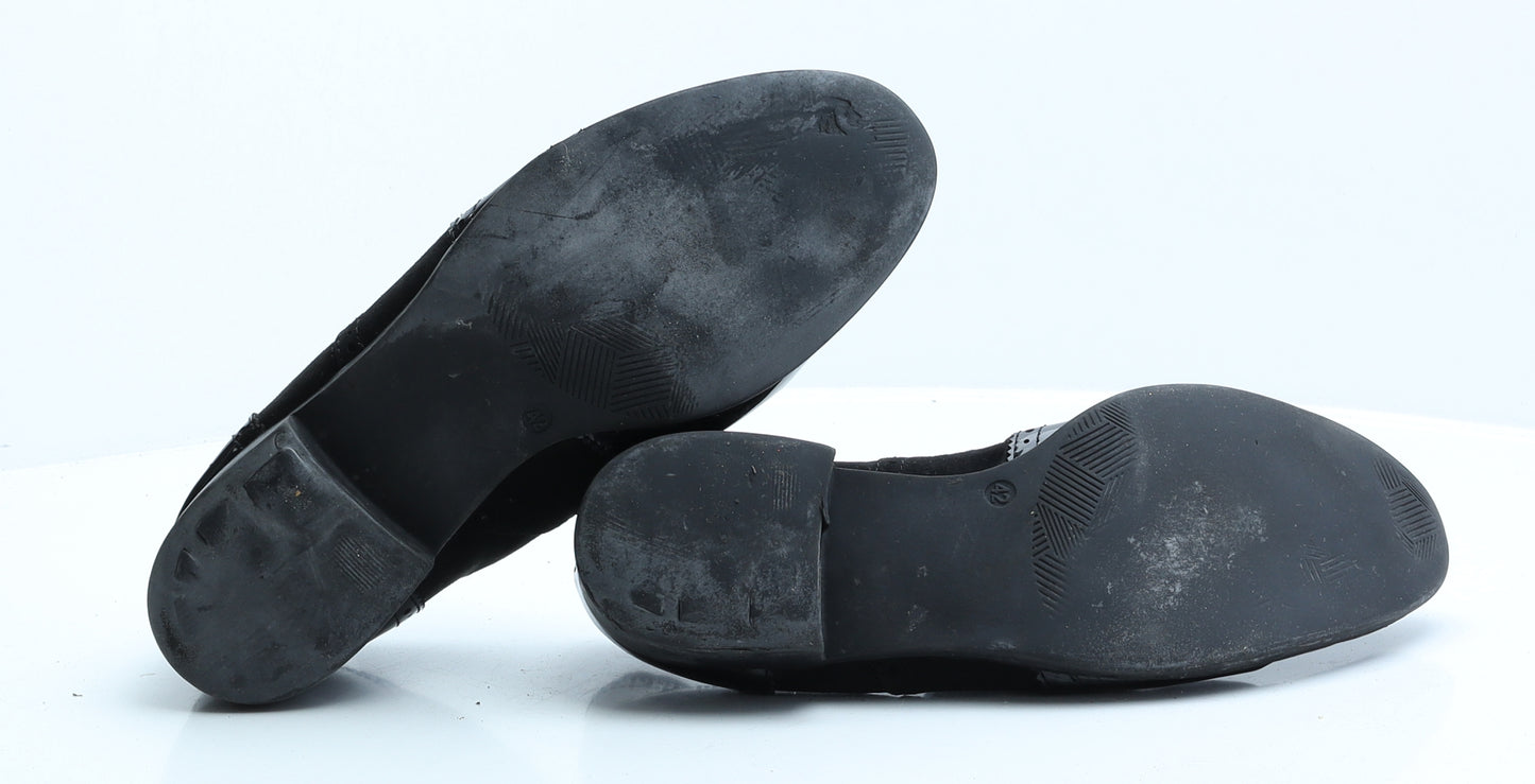Preworn Mens Black Patent Leather Oxford Casual UK 9 EUR 42