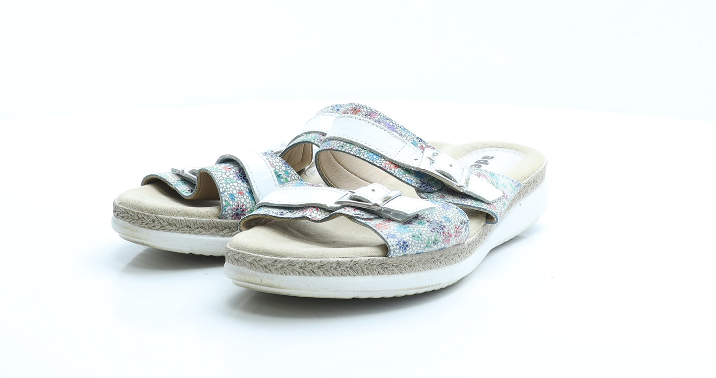 Adesso Womens Multicoloured Geometric Polyester Slider Flat UK 5 38