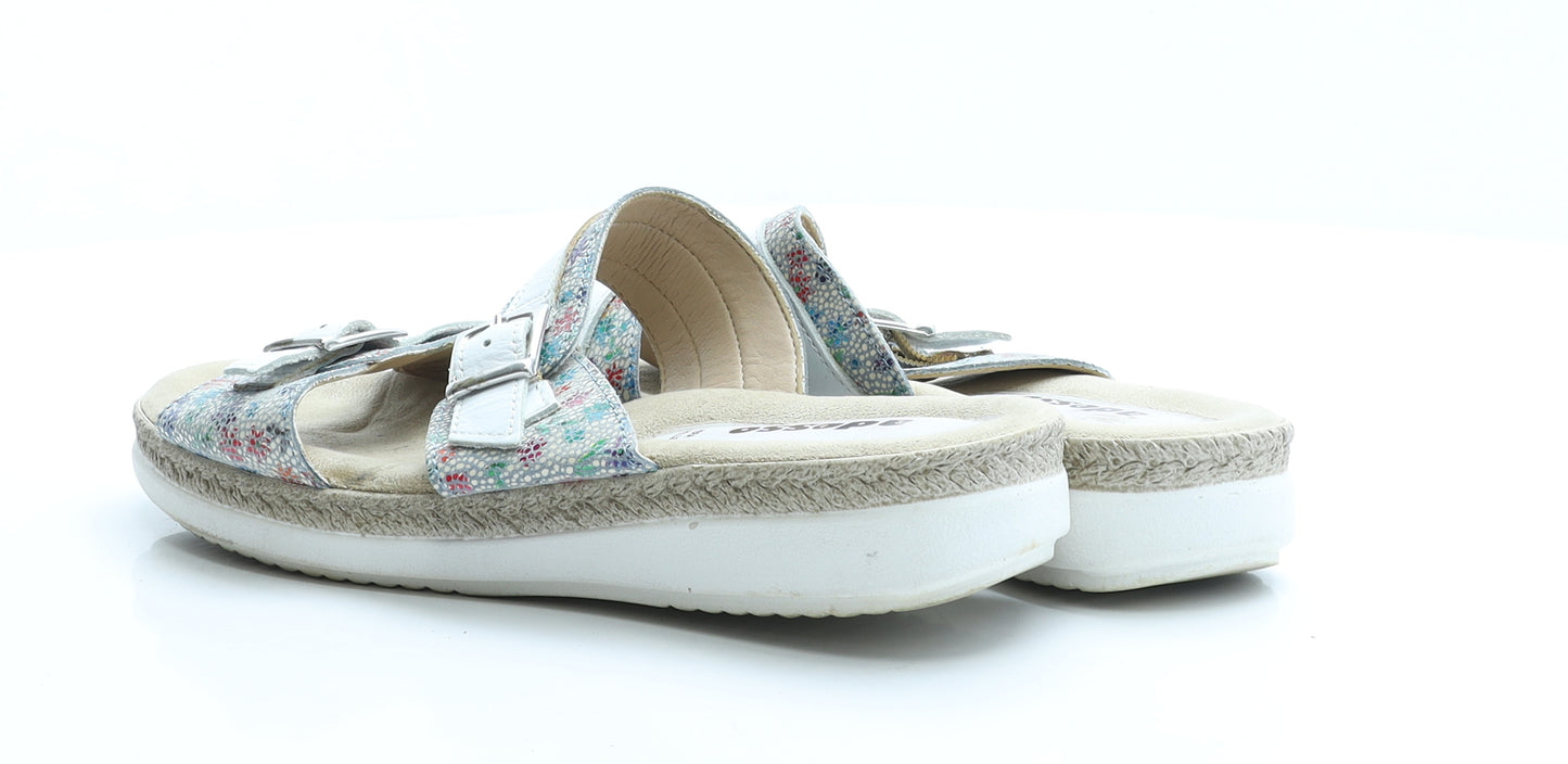 Adesso Womens Multicoloured Geometric Polyester Slider Flat UK 5 38