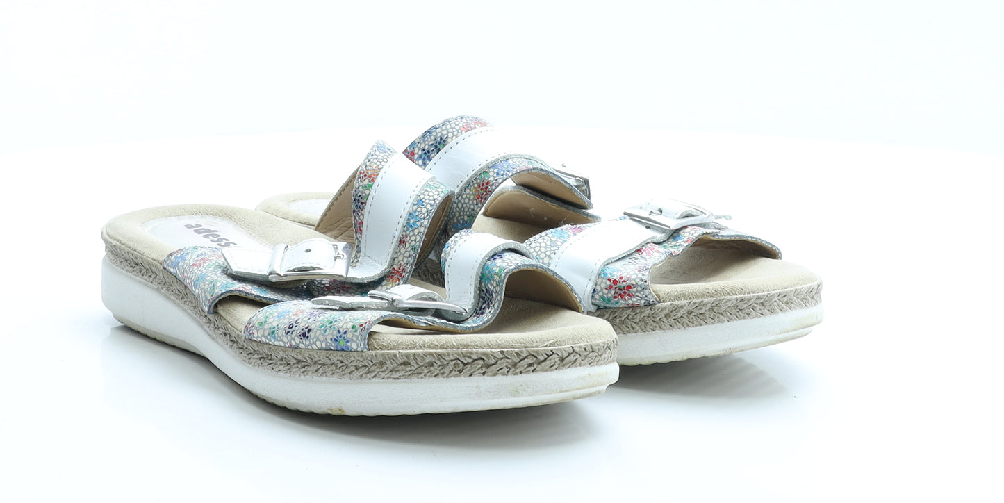 Adesso Womens Multicoloured Geometric Polyester Slider Flat UK 5 38