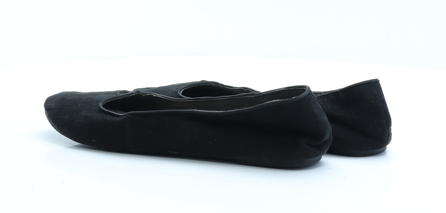 Atmosphere Womens Black  Polyester Ballet Flat UK 7