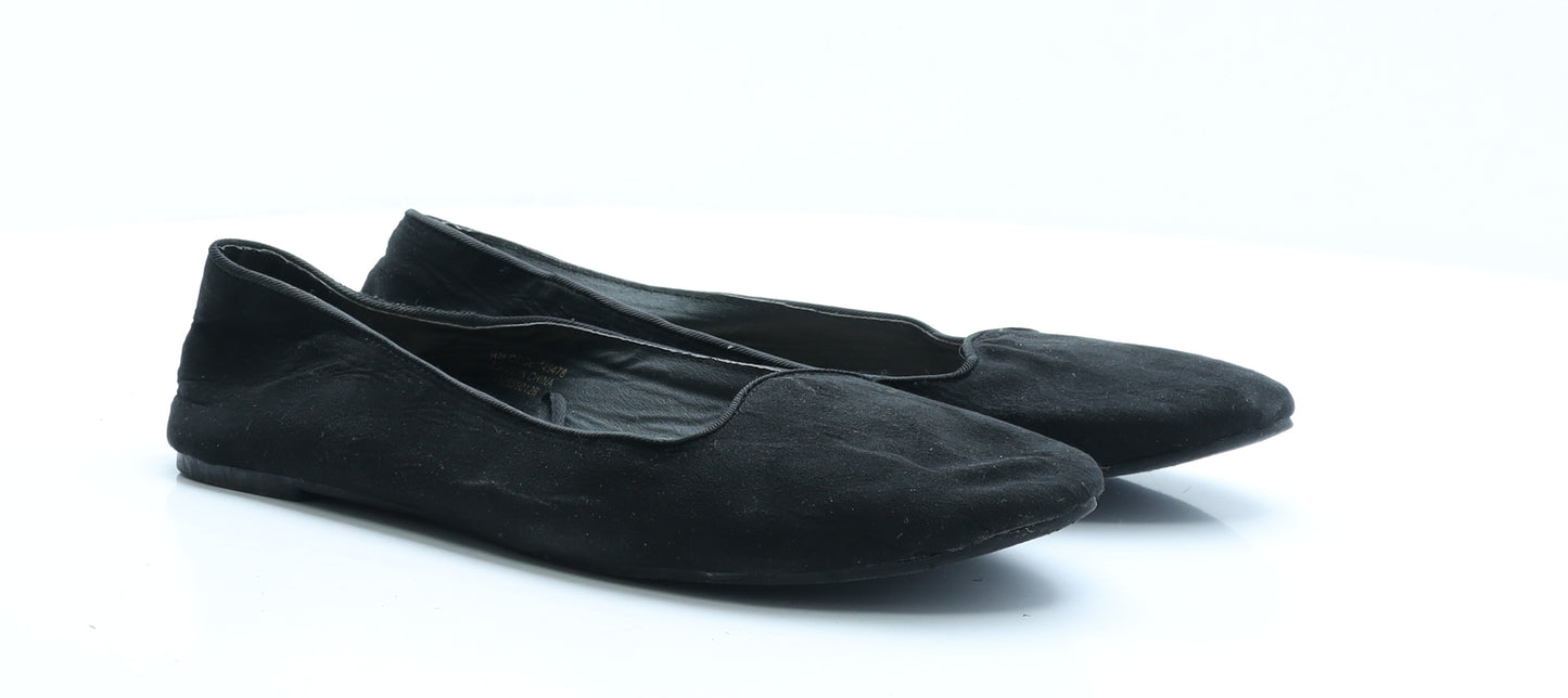 Atmosphere Womens Black  Polyester Ballet Flat UK 7