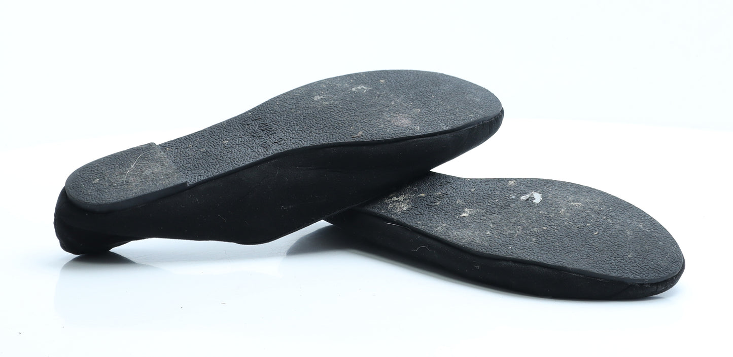 Atmosphere Womens Black  Polyester Ballet Flat UK 7