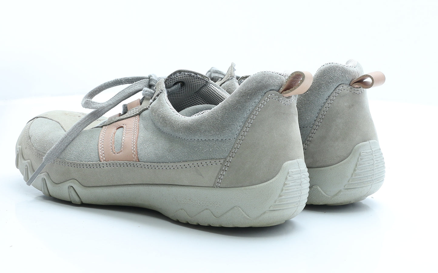 Hotter Womens Green Colourblock Polyester Trainer Casual UK 6 39