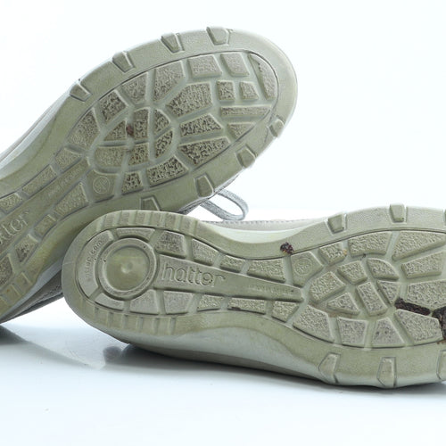 Hotter Womens Green Colourblock Polyester Trainer Casual UK 6 39