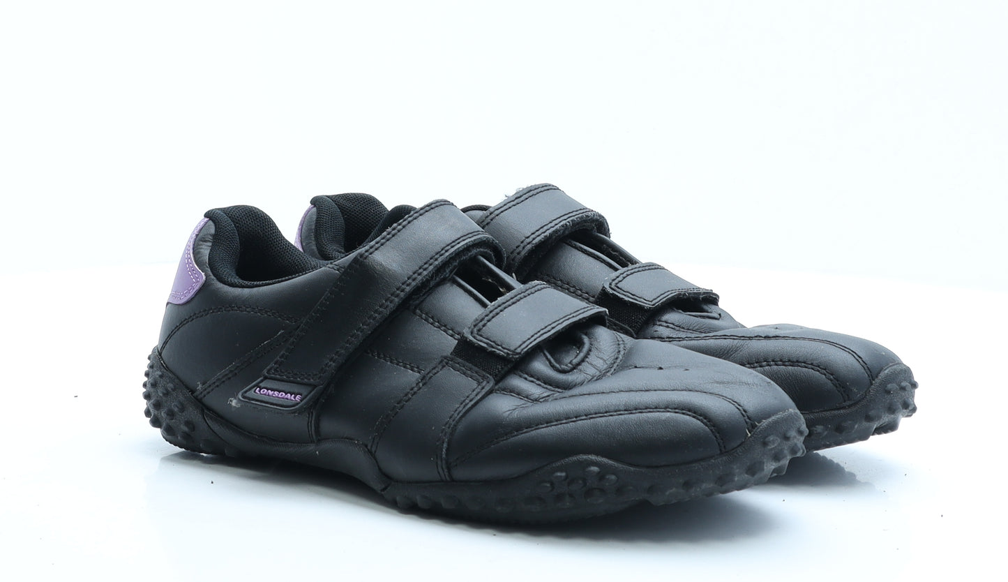 Lonsdale Womens Black Colourblock Polyester Trainer UK 5.5 EUR 38.5