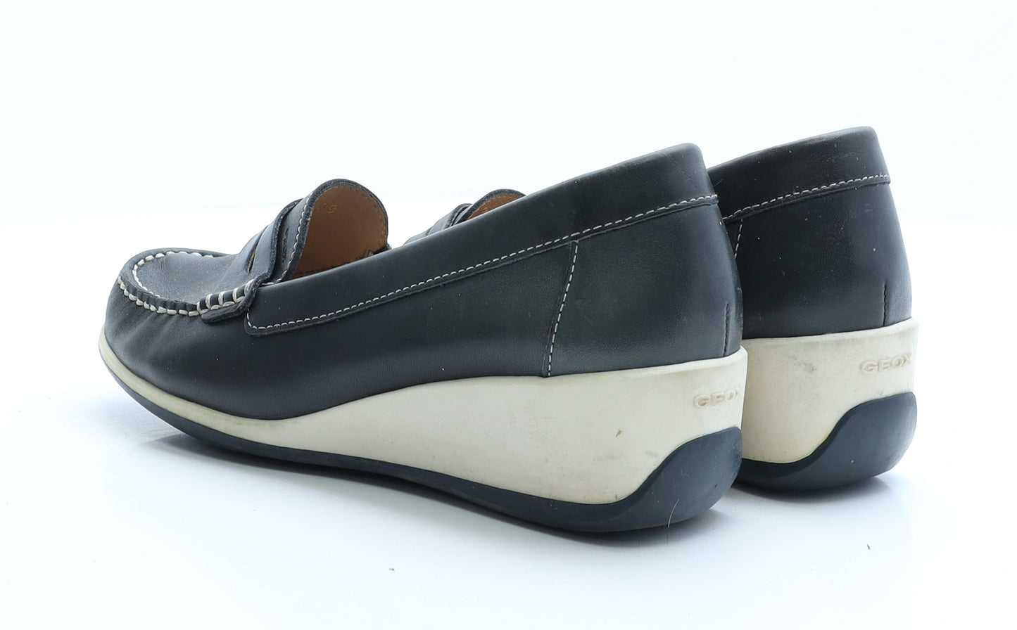 Geox Womens Black Patent Leather Loafer Casual UK 6 39