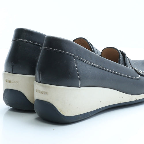 Geox Womens Black Patent Leather Loafer Casual UK 6 39