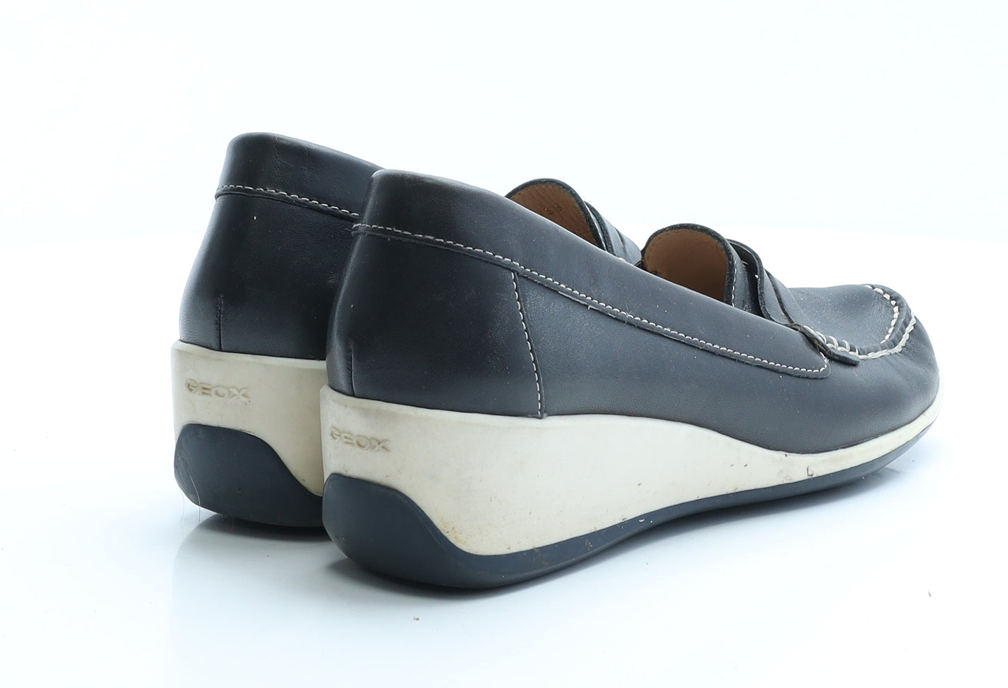 Geox Womens Black Patent Leather Loafer Casual UK 6 39