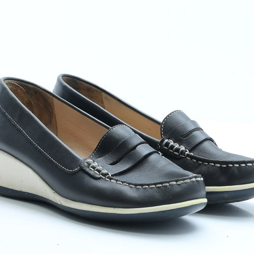 Geox Womens Black Patent Leather Loafer Casual UK 6 39
