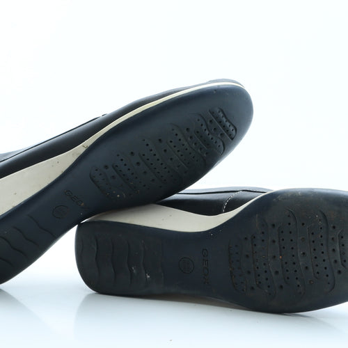 Geox Womens Black Patent Leather Loafer Casual UK 6 39