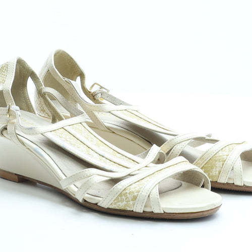 Damart Womens Beige Animal Print Polyester Gladiator Sandal UK 5 EUR 38