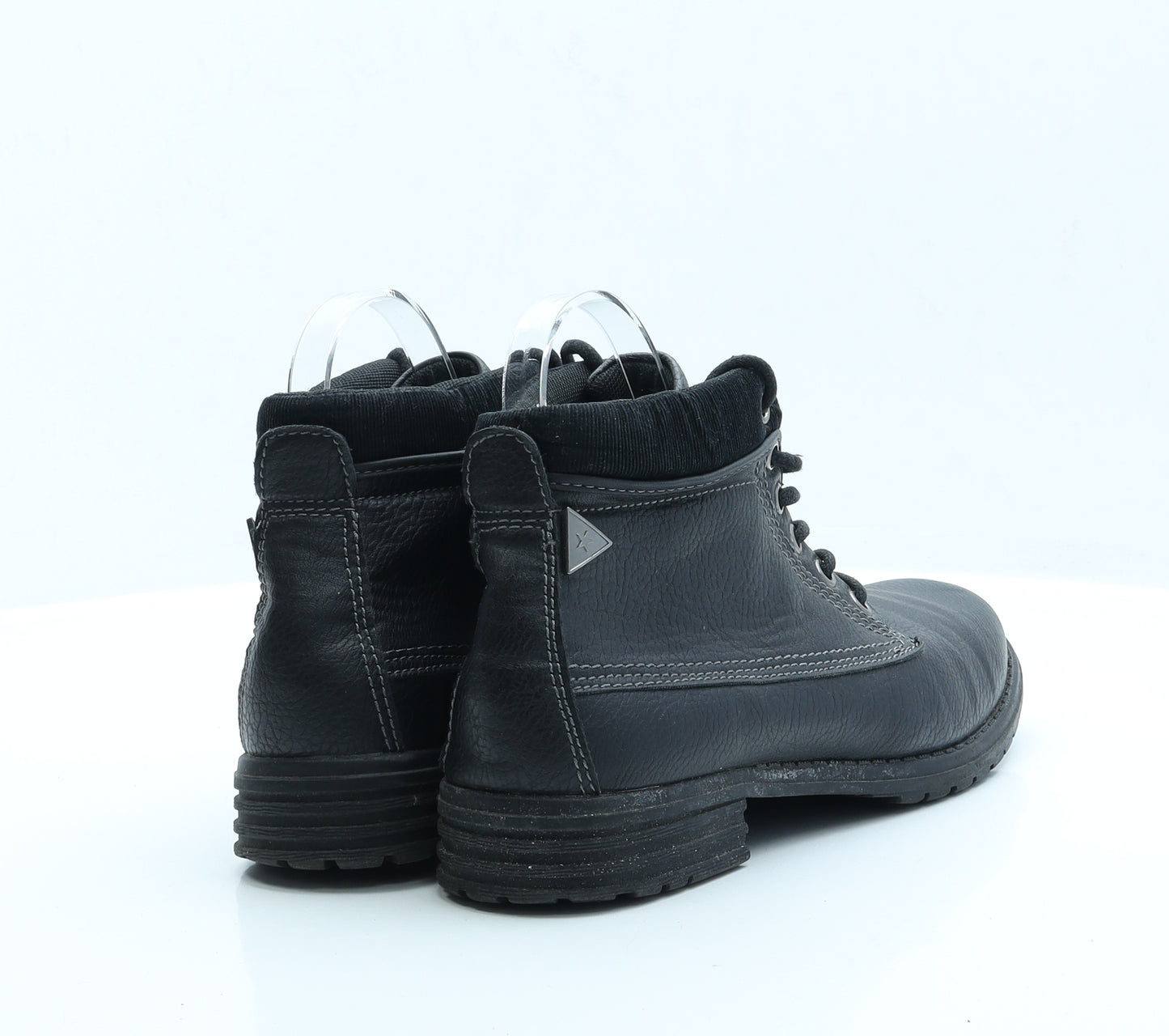Soviet Girls Black Faux Leather Combat Boot UK 7 EUR 41