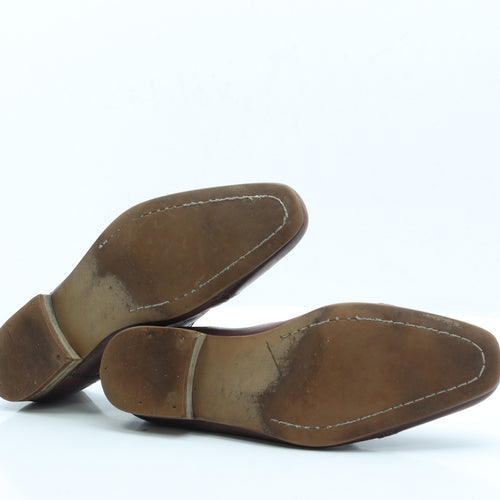 Preworn Mens Brown Faux Leather Oxford Dress UK 7