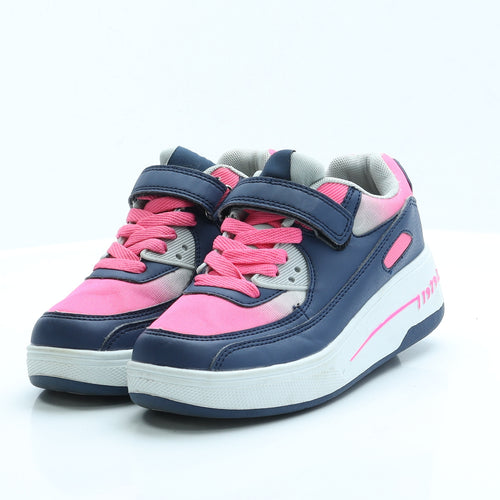 Preworn Girls Pink Polyester Trainer UK 2