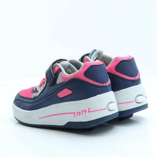 Preworn Girls Pink Polyester Trainer UK 2