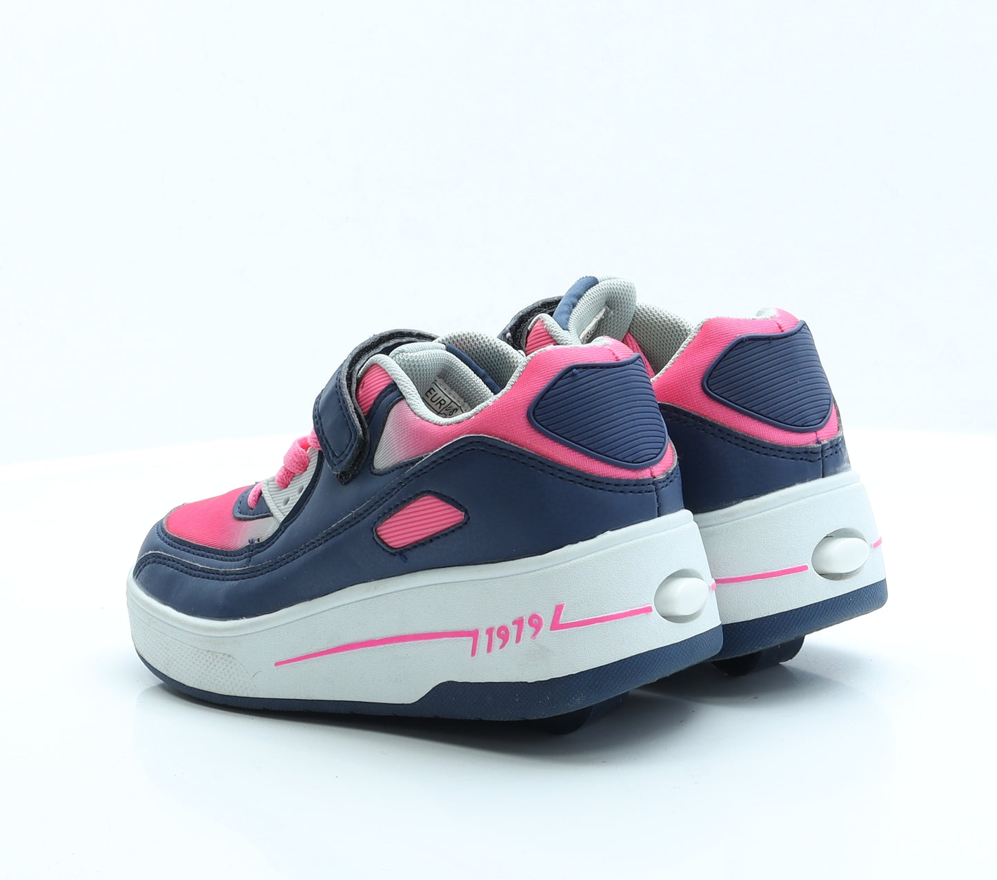 Preworn Girls Pink Polyester Trainer UK 2