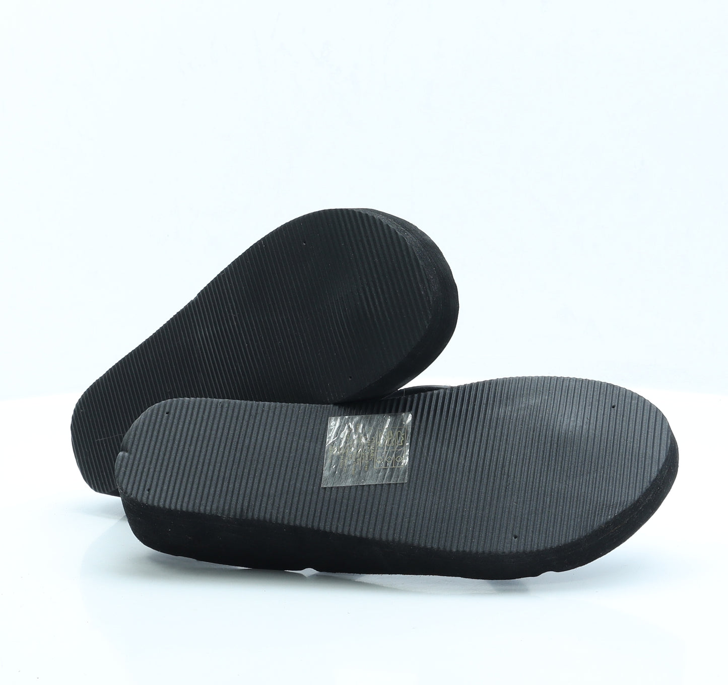 Ocean Club Womens Black Rubber Thong Sandal UK 7