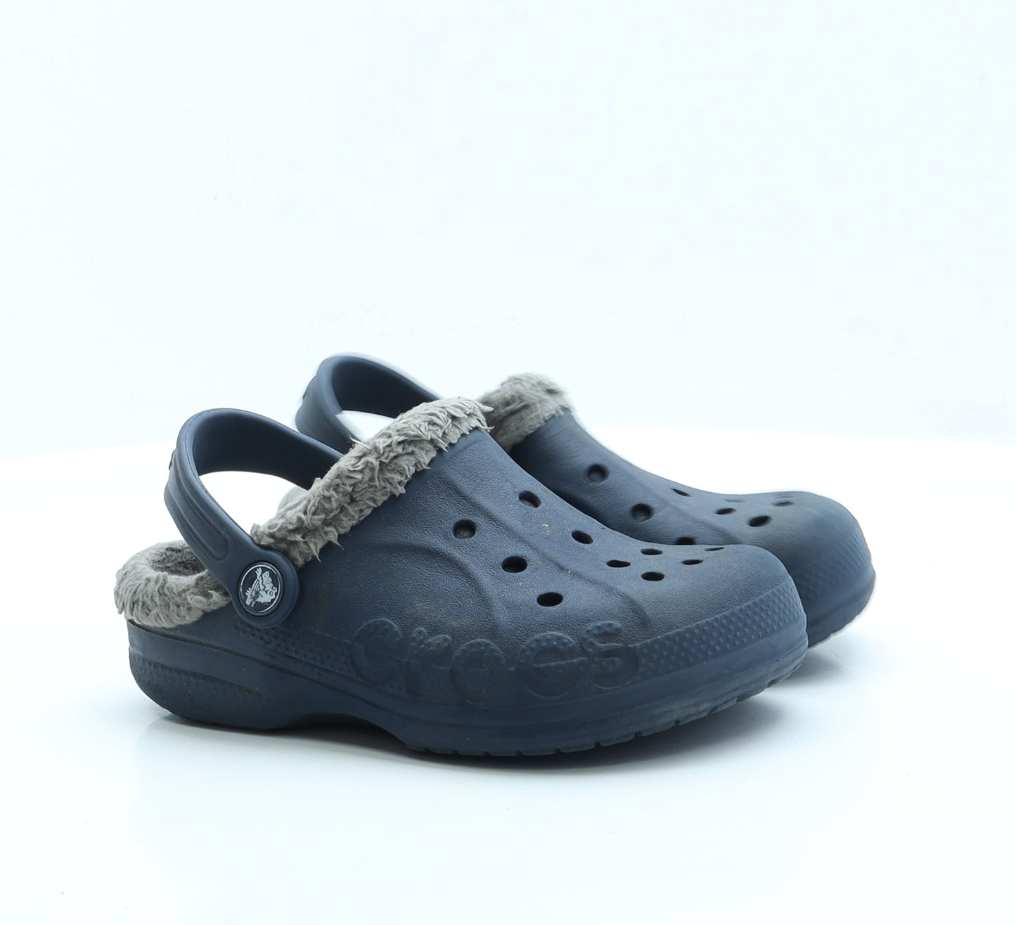 Crocs Boys Blue Rubber Slip On Sandal UK 12