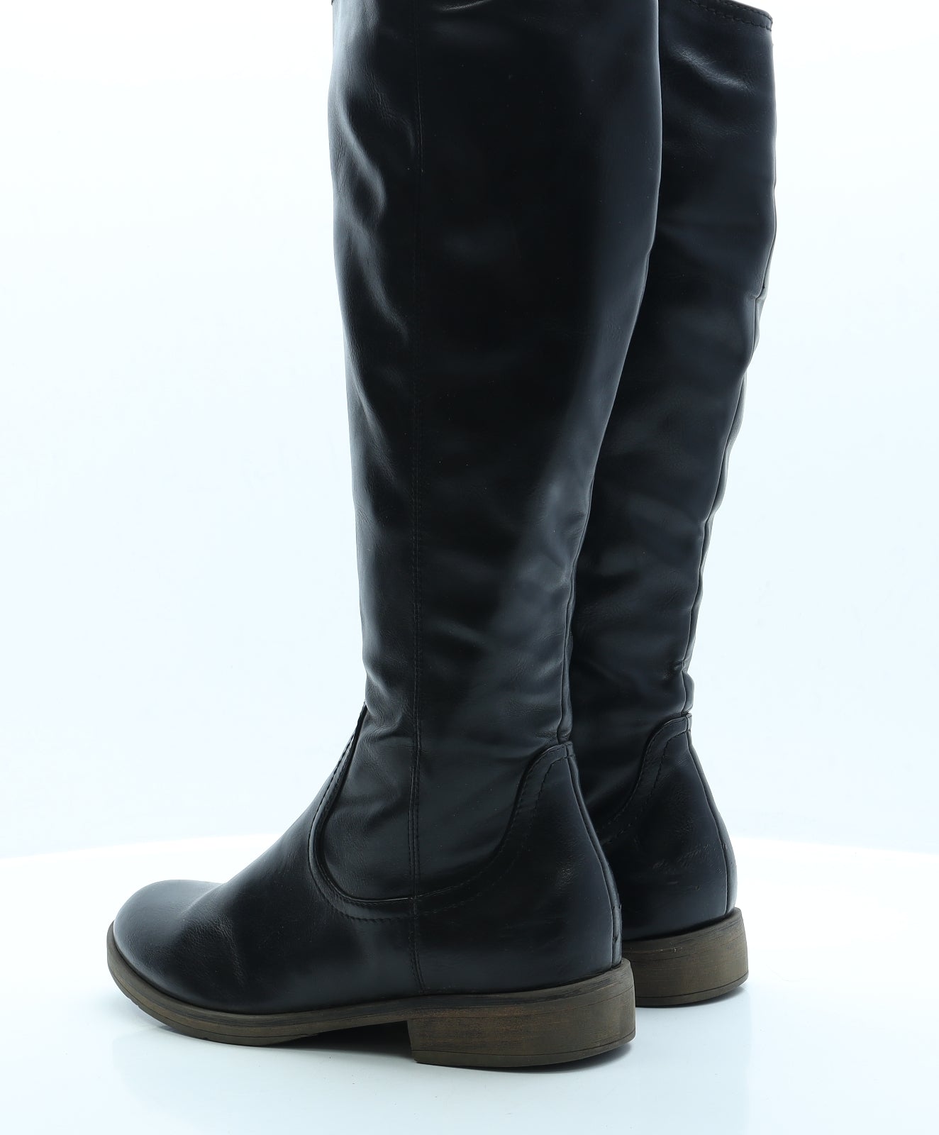 Graceland Womens Black Faux Leather Sock Boot UK 7