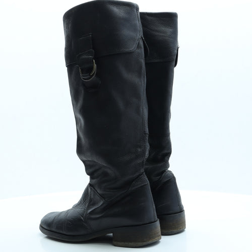 Clarks Womens Black Faux Leather Slip On Boot UK 4