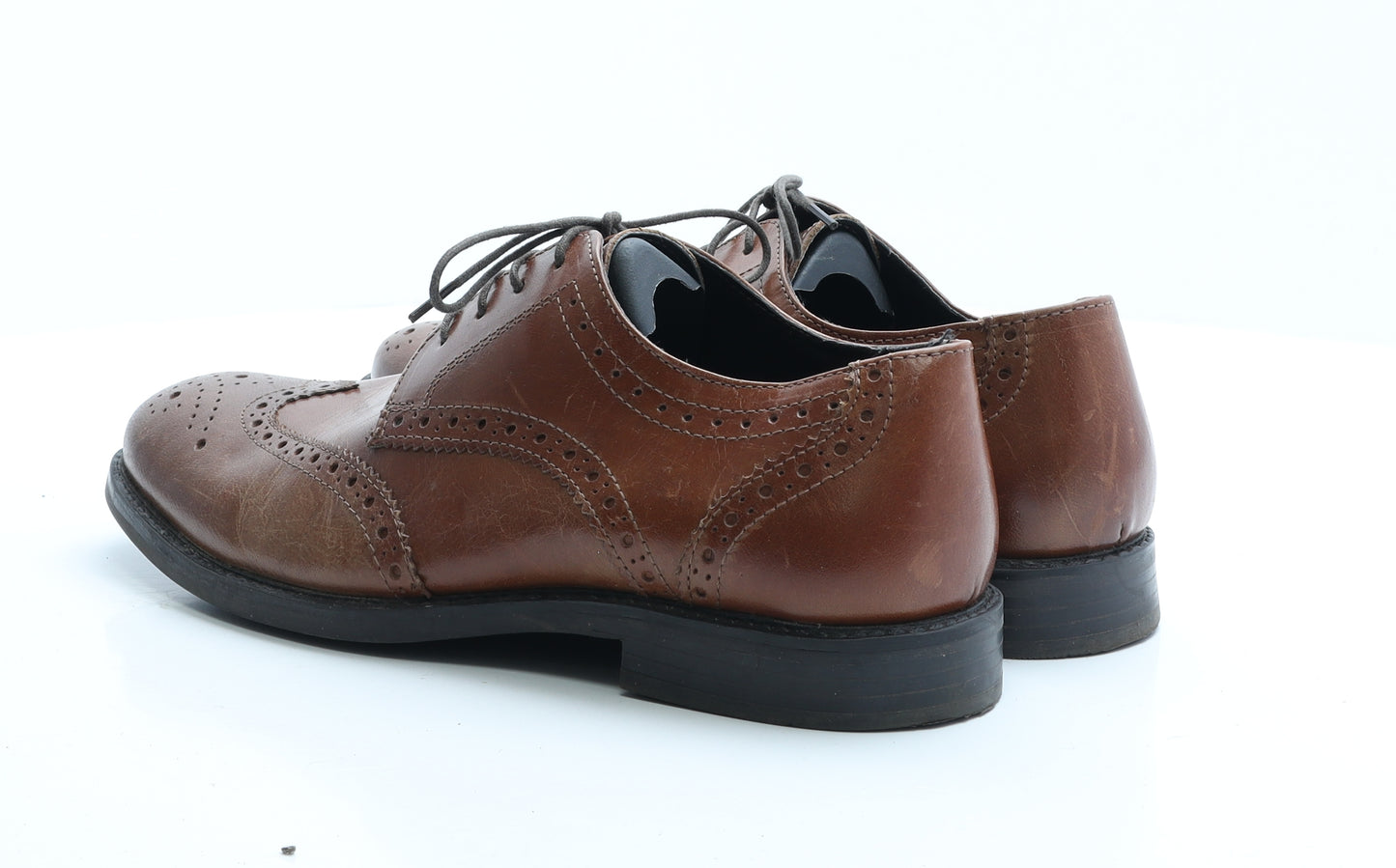 Debenhams Mens Brown Leather Brogue Dress UK 9 EUR 43