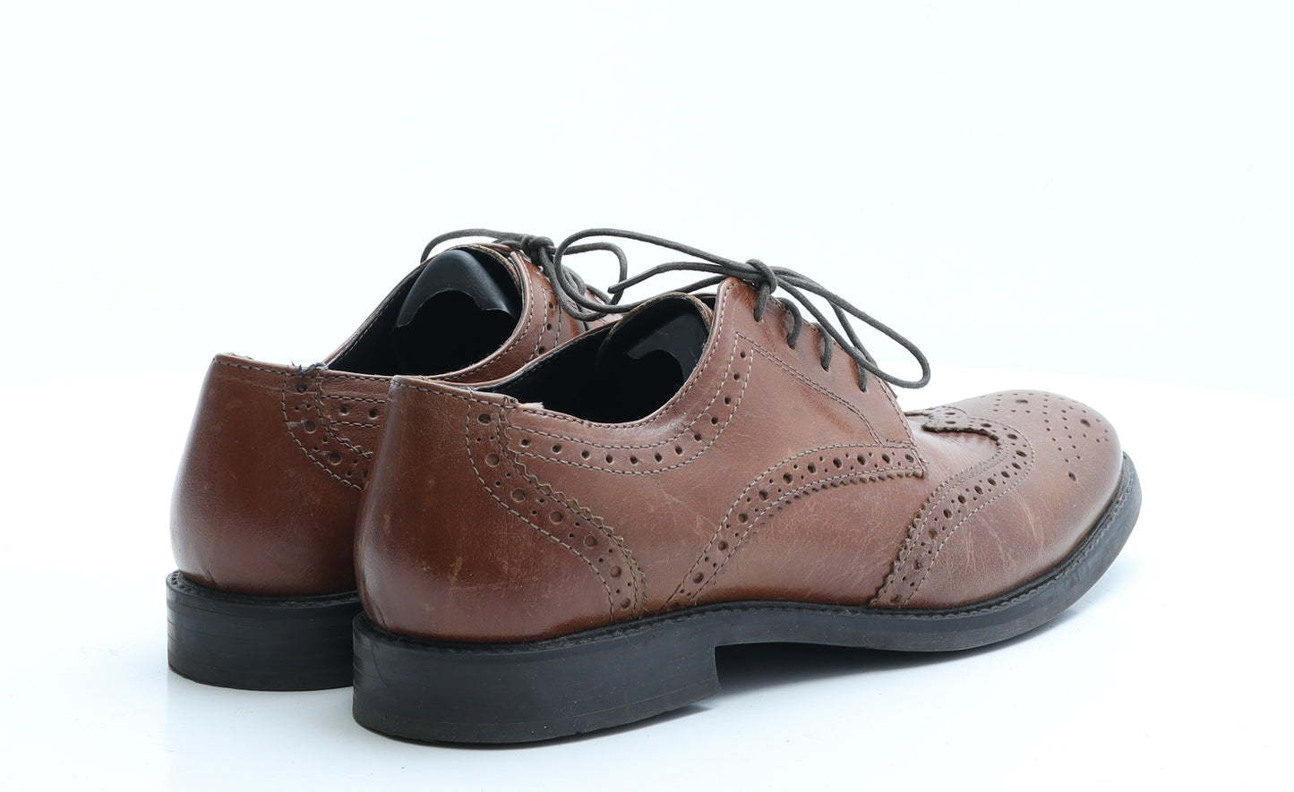 Debenhams Mens Brown Leather Brogue Dress UK 9 EUR 43
