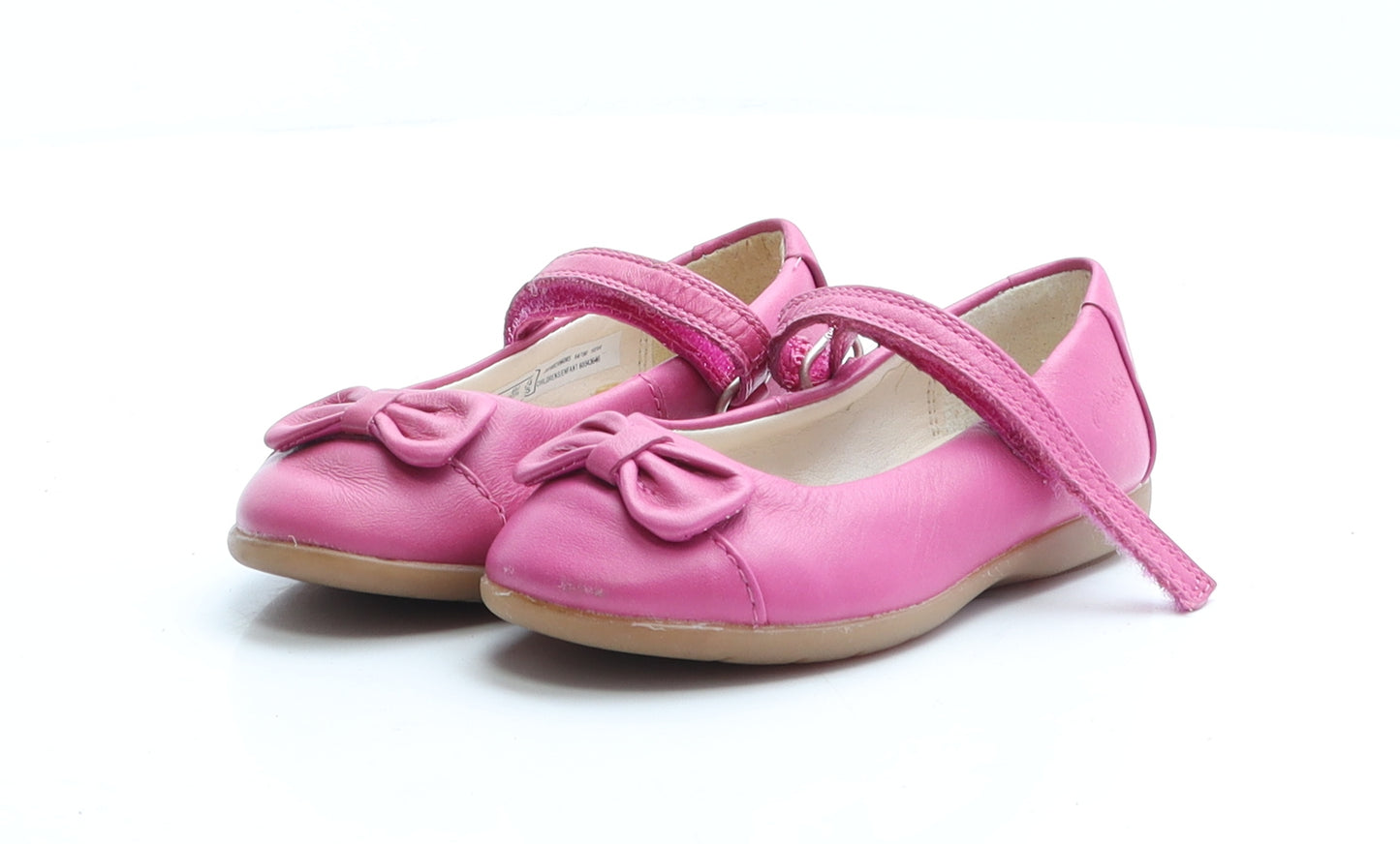 Clarks Girls Pink Polyester Flat UK 4.5 EUR 20
