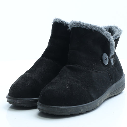 Cushion Walk Womens Black Polyester Shearling Style Boot UK 6 EUR 39