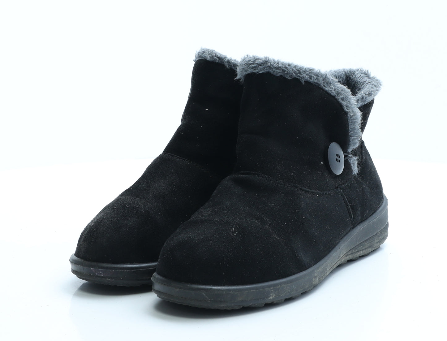 Cushion Walk Womens Black Polyester Shearling Style Boot UK 6 EUR 39
