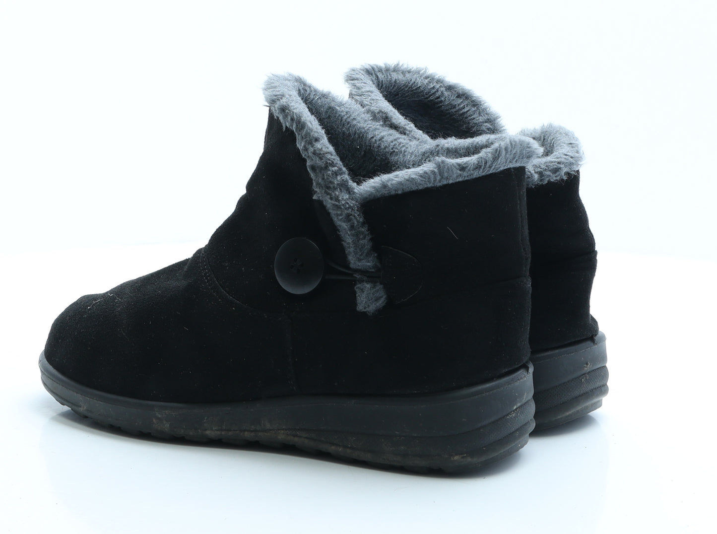 Cushion Walk Womens Black Polyester Shearling Style Boot UK 6 EUR 39