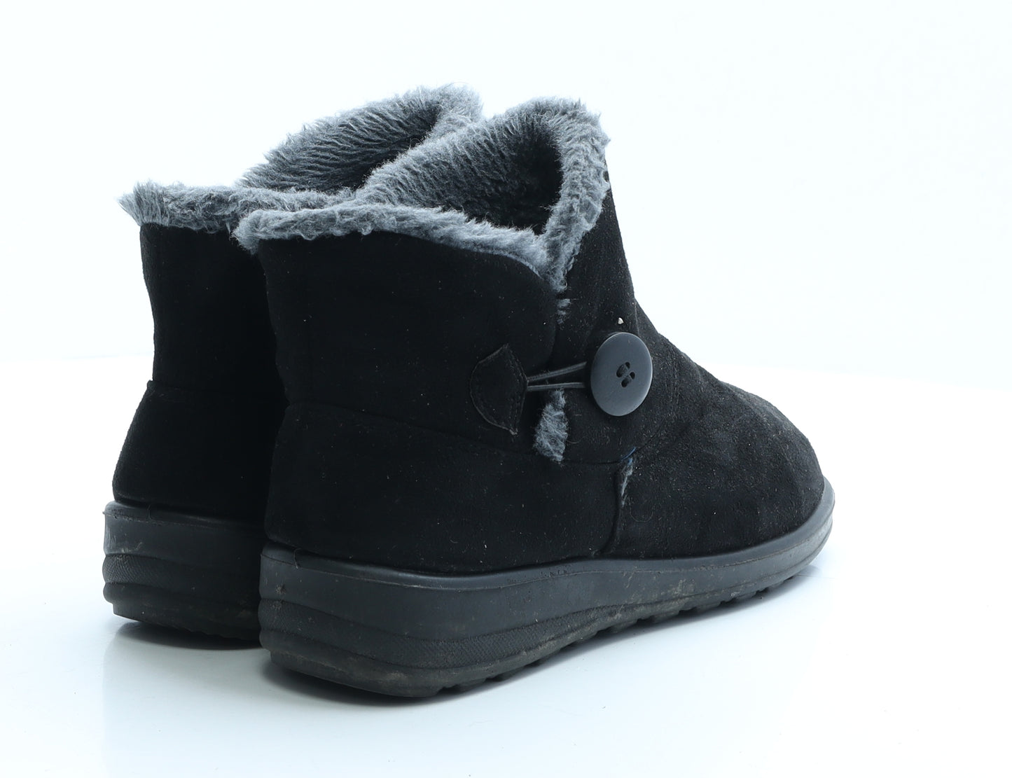 Cushion Walk Womens Black Polyester Shearling Style Boot UK 6 EUR 39